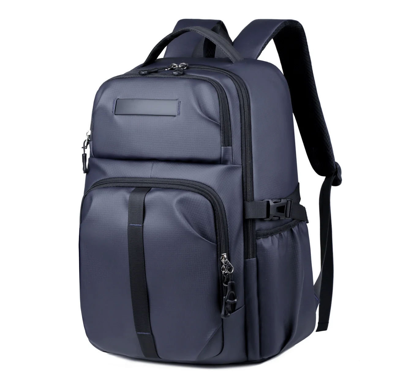 Guangzhou Fuliya Industry Co.,Ltd C-81085 Business travel laptop backpack, water-resistant, large capacity, fits 15.6" laptop, laptop compartment, ventilated back, and luggage strap - for business trips, commuting, and school.