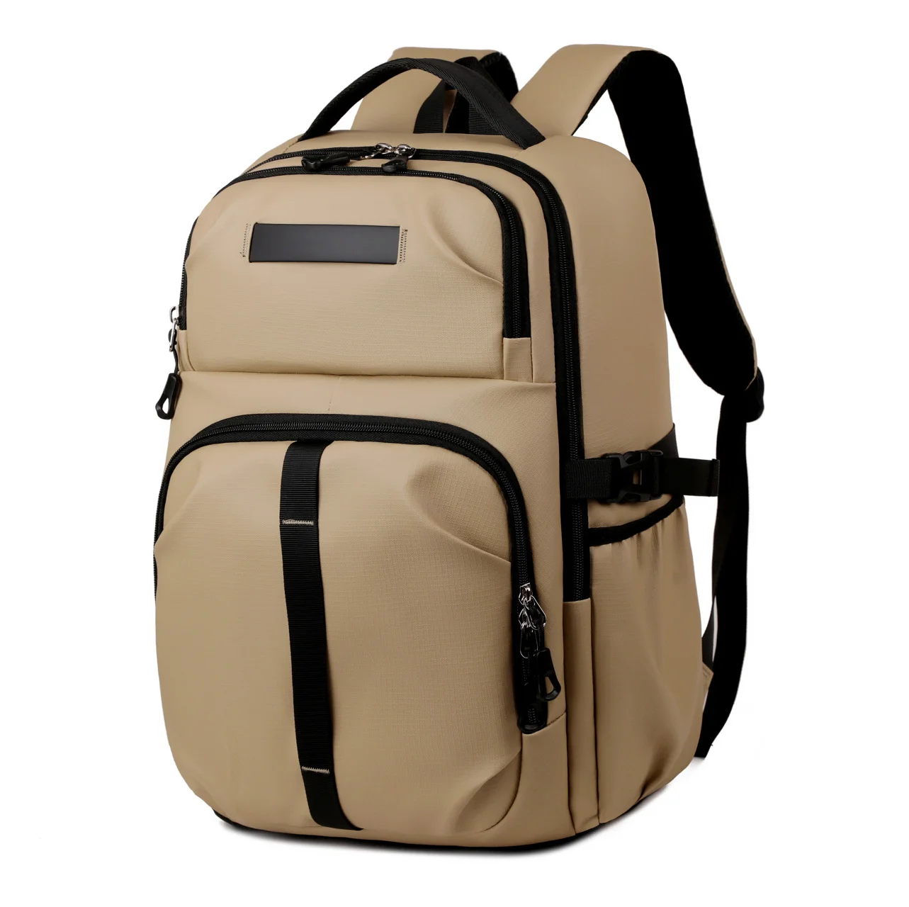 Guangzhou Fuliya Industry Co.,Ltd C-81085 Business travel laptop backpack, water-resistant, large capacity, fits 15.6" laptop, laptop compartment, ventilated back, and luggage strap - for business trips, commuting, and school.