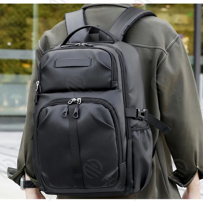 Guangzhou Fuliya Industry Co.,Ltd C-81085 Business travel laptop backpack, water-resistant, large capacity, fits 15.6" laptop, laptop compartment, ventilated back, and luggage strap - for business trips, commuting, and school.