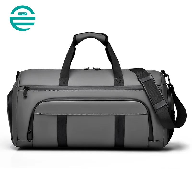 Guangzhou Fuliya Industry Co.,Ltd C-81086 Sports travel gym bag, water-resistant, large capacity, shoe compartment, wet/dry pocket, adjustable strap, and luggage strap - hand, shoulder, or crossbody carry for gym, business trips, and travel.