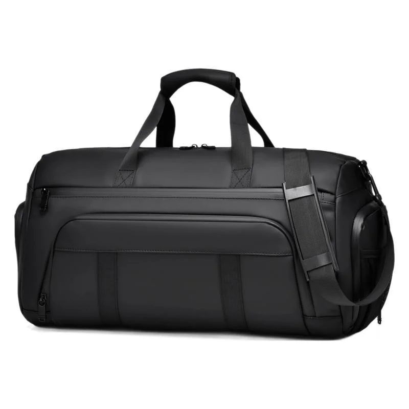 Guangzhou Fuliya Industry Co.,Ltd C-81086 Sports travel gym bag, water-resistant, large capacity, shoe compartment, wet/dry pocket, adjustable strap, and luggage strap - hand, shoulder, or crossbody carry for gym, business trips, and travel.