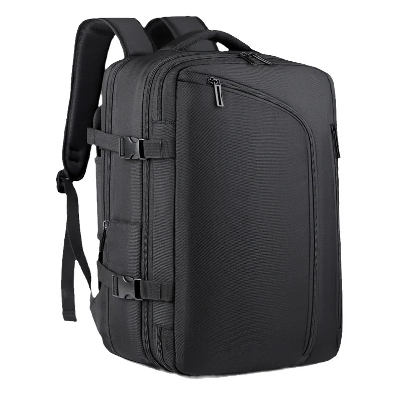 Guangzhou Fuliya Industry Co.,Ltd C-81087 Vacuum compression travel backpack, water-resistant, large capacity, laptop compartment, shoe compartment, wet/dry pocket, USB port, and breathable back panel - for business trips and travel.