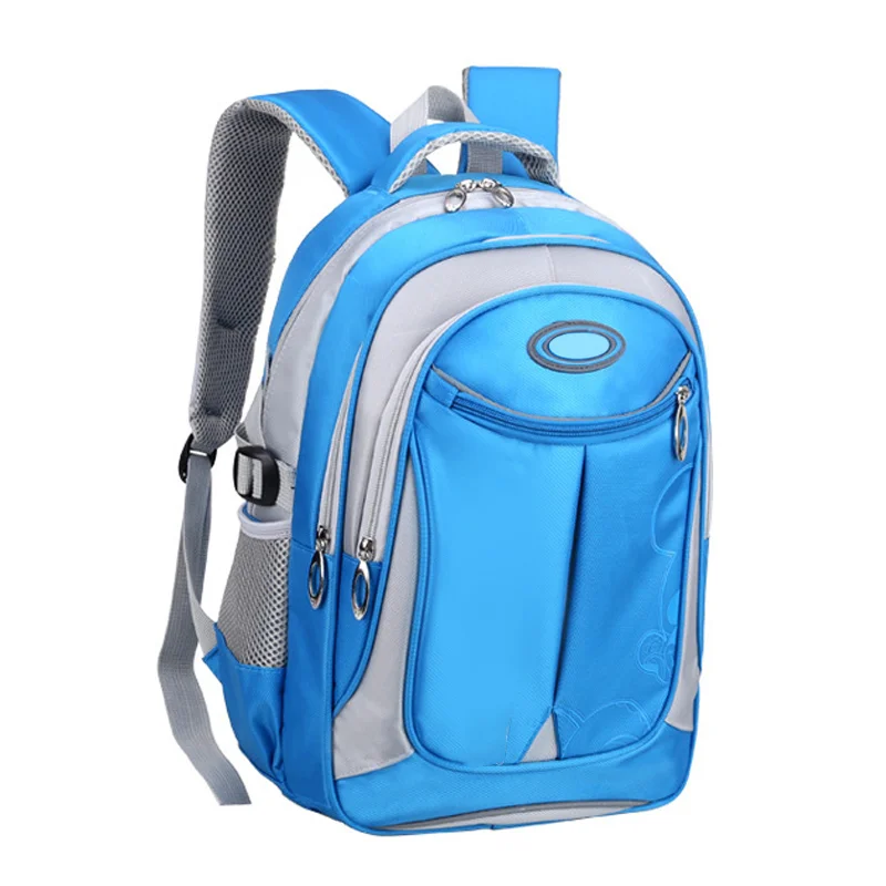 Guangzhou Fuliya Industry Co.,Ltd C-81092 Large-capacity water-repellent school backpack, multi-layer storage, laptop sleeve, side mesh pocket, reflective strips, breathable spine-protection back pad, and S-curve straps - for grades 1-3.