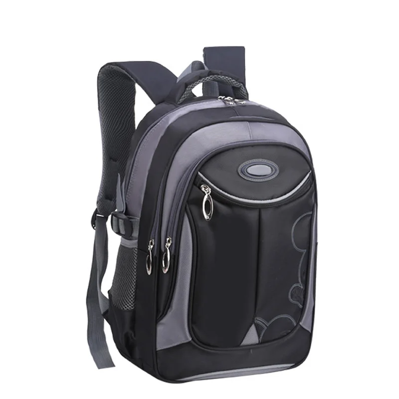 Guangzhou Fuliya Industry Co.,Ltd C-81092 Large-capacity water-repellent school backpack, multi-layer storage, laptop sleeve, side mesh pocket, reflective strips, breathable spine-protection back pad, and S-curve straps - for grades 1-3.