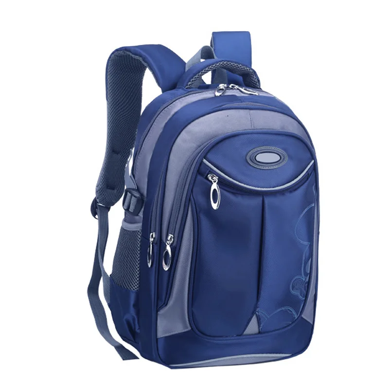 Guangzhou Fuliya Industry Co.,Ltd C-81092 Large-capacity water-repellent school backpack, multi-layer storage, laptop sleeve, side mesh pocket, reflective strips, breathable spine-protection back pad, and S-curve straps - for grades 1-3.