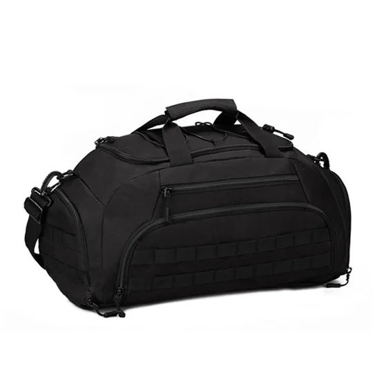 Guangzhou Fuliya Industry Co.,Ltd C-81098 35L multi-functional tactical travel bag, water-resistant, large main compartment, hidden backpack straps, and top elastic cord - backpack, crossbody, or hand carry for short trips, fitness, and outdoor.