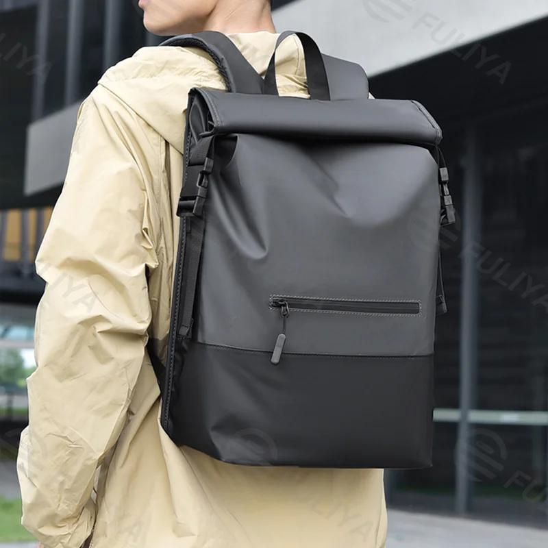 Guangzhou Fuliya Industry Co.,Ltd C-81099 Premium business commuter backpack, water-repellent and scratch-resistant, large capacity, laptop sleeve, card pockets, and rear iPad zipper pocket - for commuting, business trips, and school.